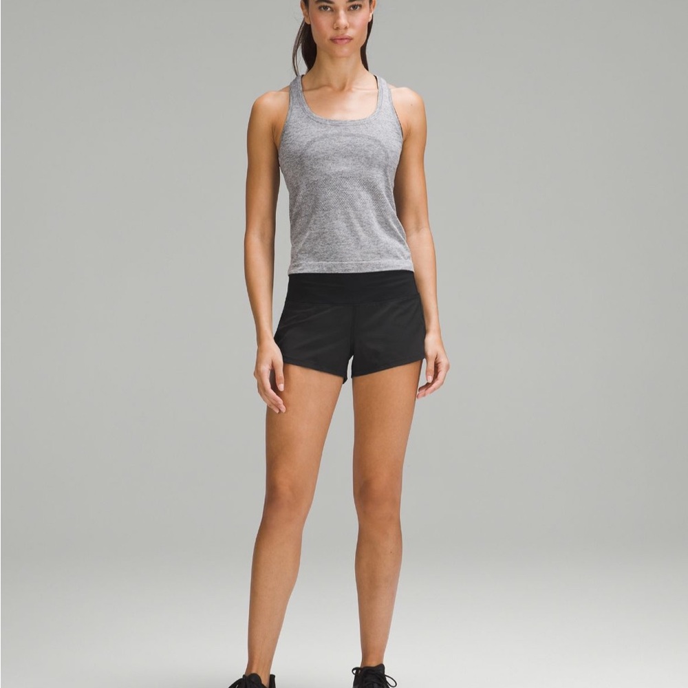 Lululemon low rise 2.5” speed up shorts black size 2
